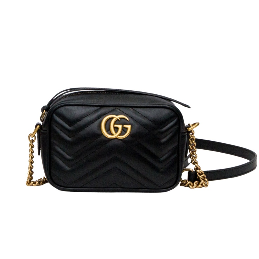 GUCCI MARMONT MATELASSE MINI LEATHER SHOULDER BAG
